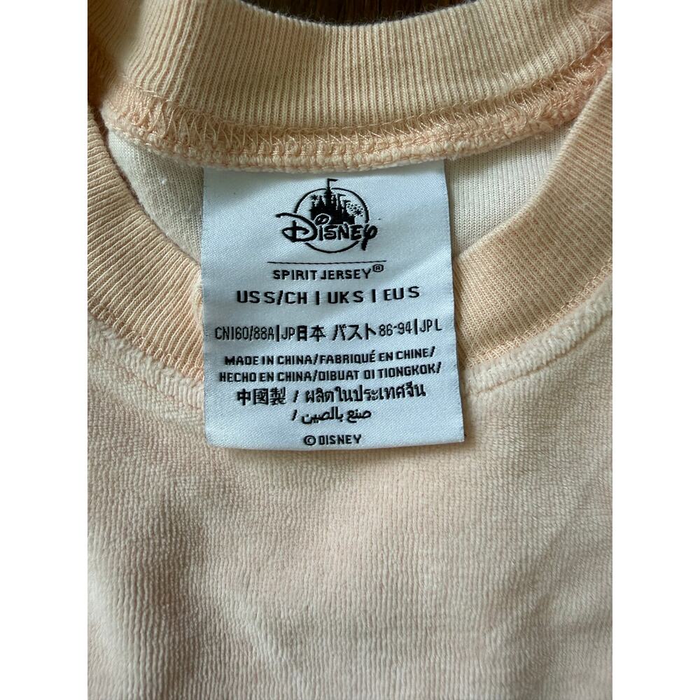 Walt Disney World Soft Terry Spirit Jersey Light Pink Embroidered Floral Sz S - Picture 7 of 9